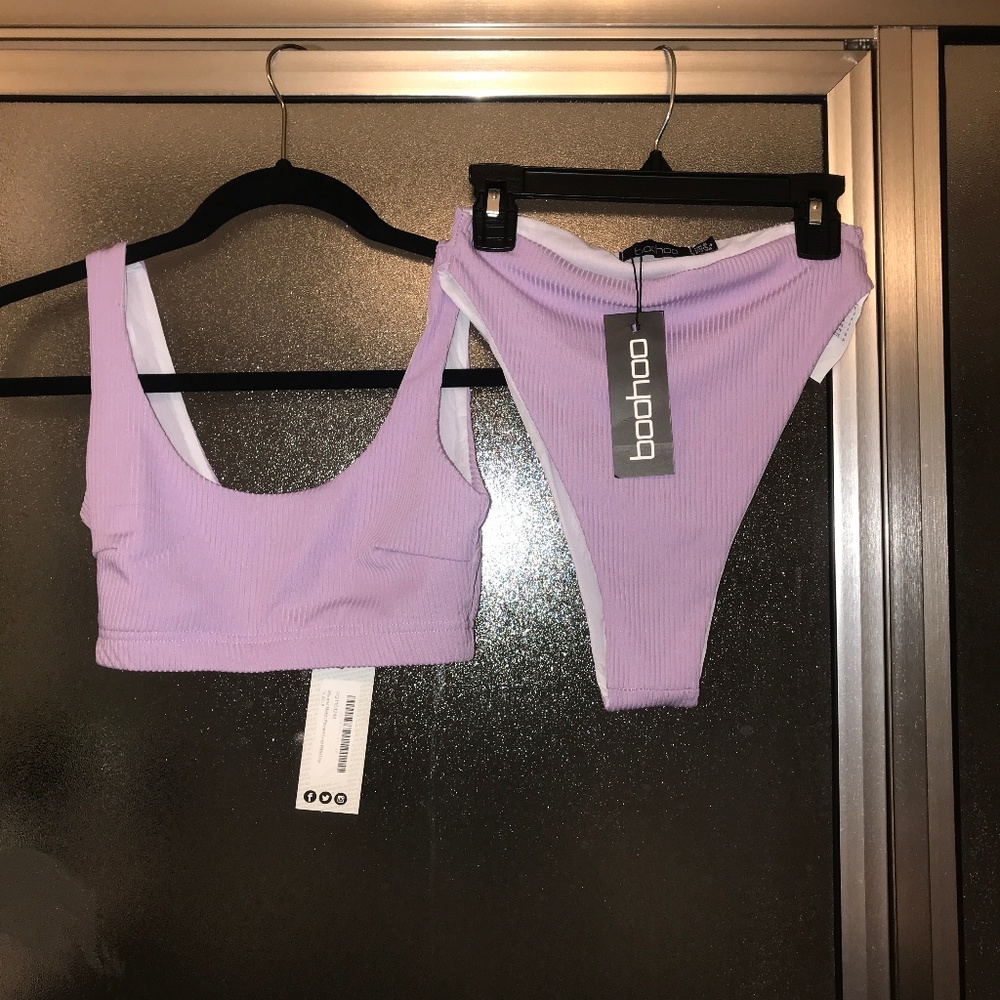 NWT High Waisted Purple Bikini